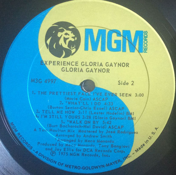 Gloria Gaynor : Experience Gloria Gaynor (LP, Album, PRC)