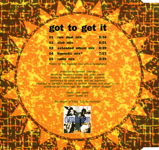 Culture Beat : Got To Get It (CD, Maxi)