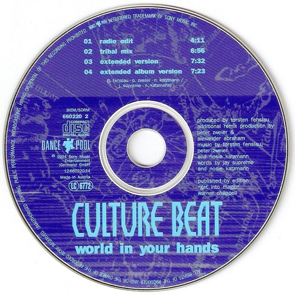 Culture Beat : World In Your Hands (CD, Maxi)