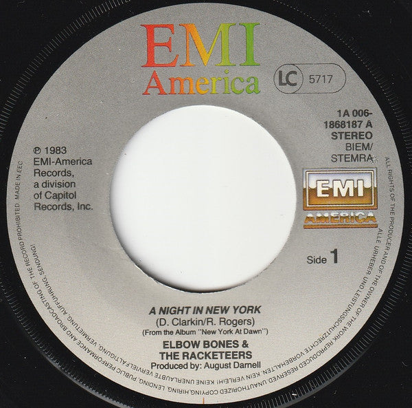 Elbow Bones And The Racketeers : A Night In New York (7", Single)