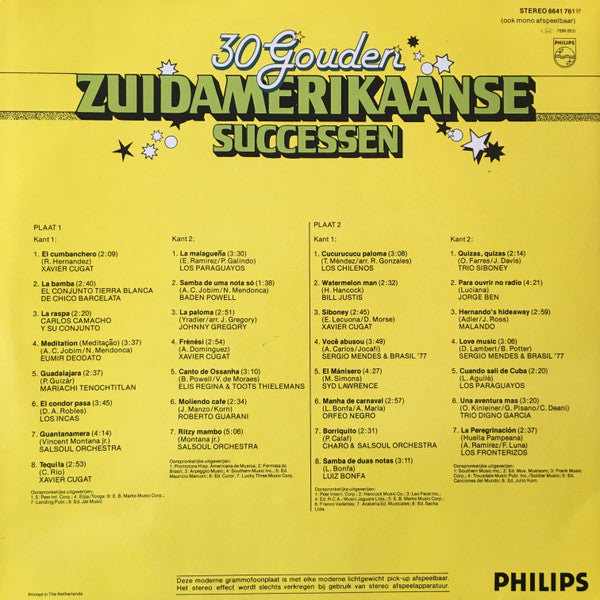 Various : 30 Gouden Zuidamerikaanse Successen (2xLP, Comp, Gat)