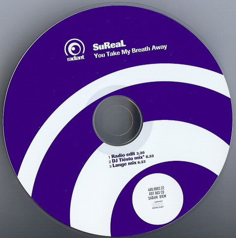 SuReal : You Take My Breath Away (CD, Maxi)