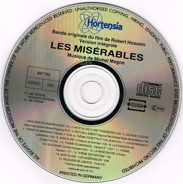 Michel Magne : Les Misérables (Bande Originale Du Film) (CD, Album)