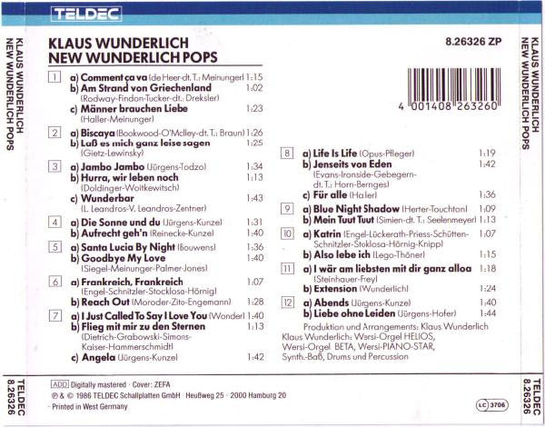 Klaus Wunderlich : New Wunderlich Pops (CD, Album)