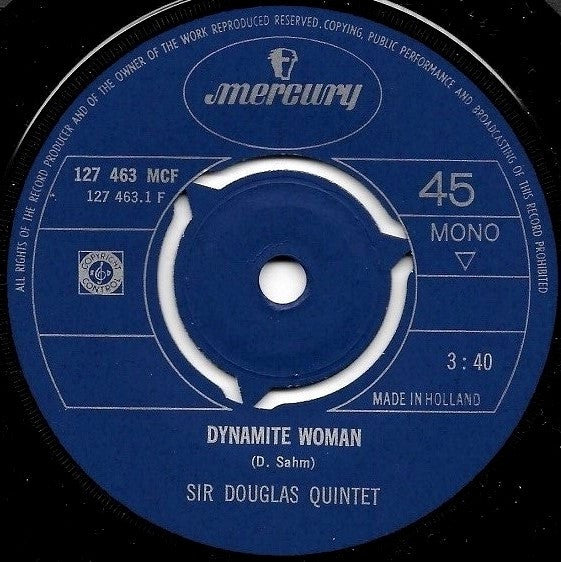 Sir Douglas Quintet : Dynamite Woman (7", Single, Mono)