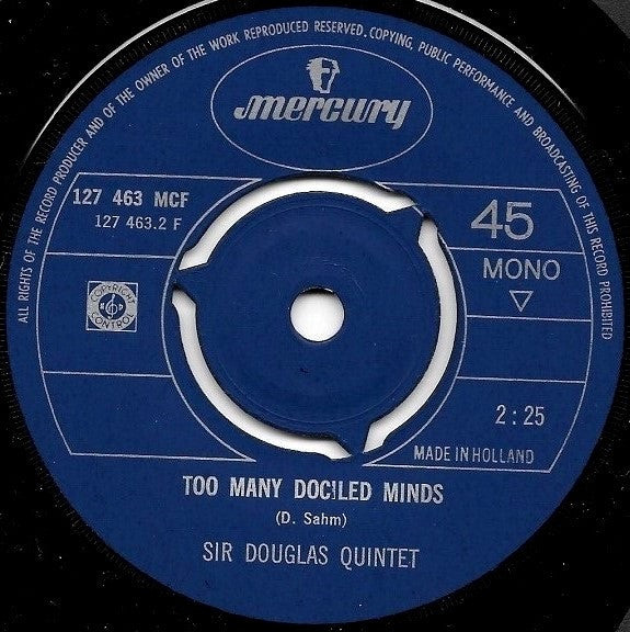 Sir Douglas Quintet : Dynamite Woman (7", Single, Mono)