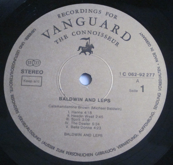 Baldwin And Leps : Baldwin And Leps (LP, Album, Sin)