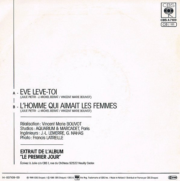 Julie Pietri : Eve Leve-Toi (7", Single)