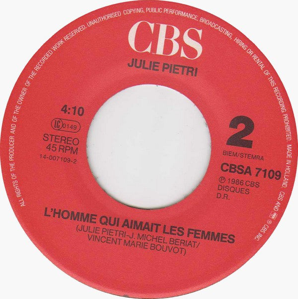 Julie Pietri : Eve Leve-Toi (7", Single)