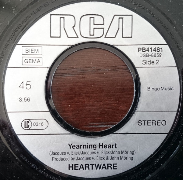 Heartware (2) : Sails And Sun (7", Single)