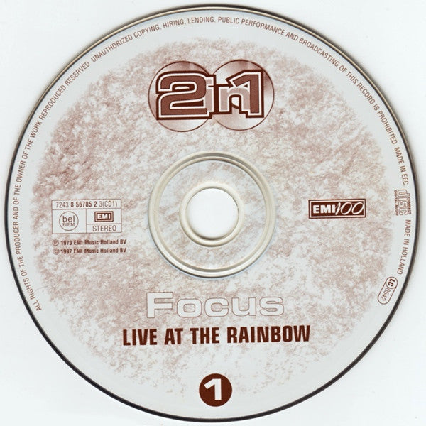 Focus (2) : Live At The Rainbow / Hamburger Concerto (2xCD, Comp)