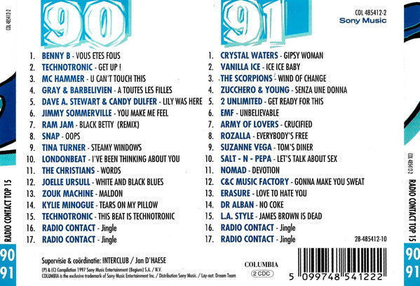 Various : Radio Contact Top 15 (90-91) (2xCD, Comp)