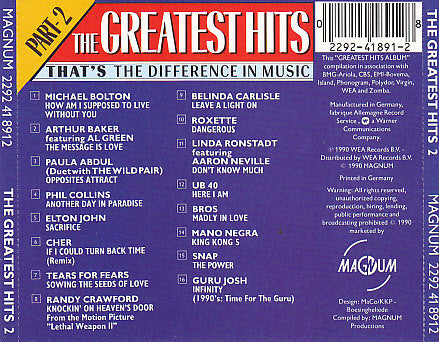 Various : The Greatest Hits - Part 2 (CD, Comp)