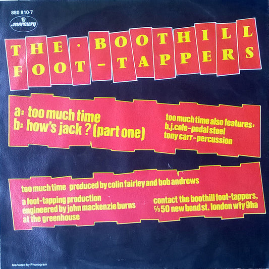 Boothill Foot Tappers : Too Much Time (7", Single)