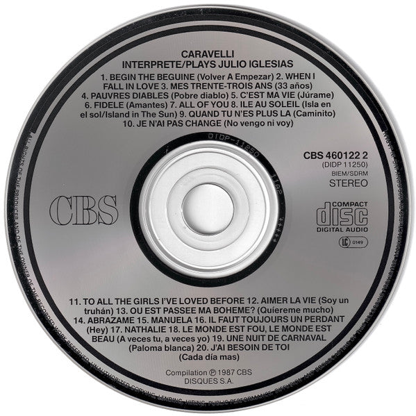 Caravelli : Caravelli Interprète / Plays Julio Iglesias (CD, Album)