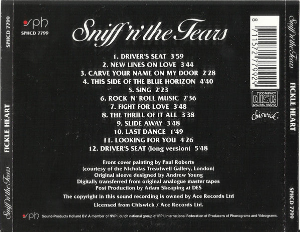 Sniff 'n' the Tears : Fickle Heart (CD, Album, RE)