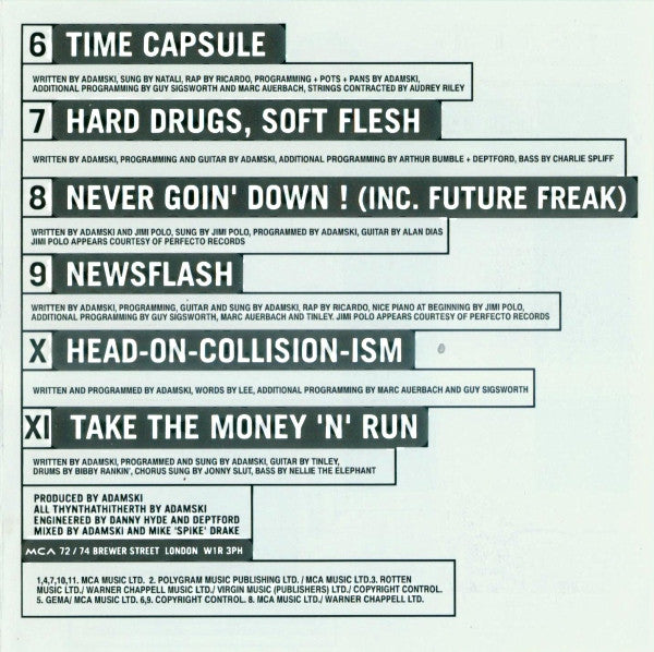 Adamski : Naughty (CD, Album)