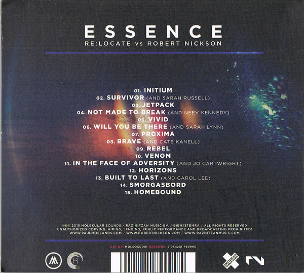 Re:Locate Vs. Robert Nickson : Essence (CD, Album)