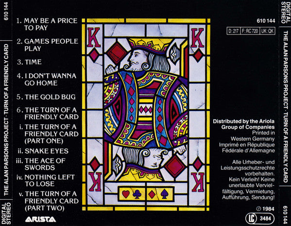 The Alan Parsons Project : The Turn Of A Friendly Card (CD, Album, RE, RP)