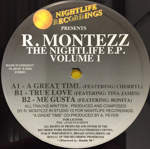 R. Montezz : The Nightlife E.P. Volume 1 (12", EP)
