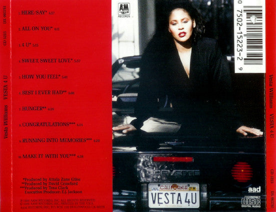 Vesta Williams : Vesta 4 U (CD, Album)