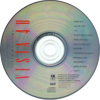 Vesta Williams : Vesta 4 U (CD, Album)