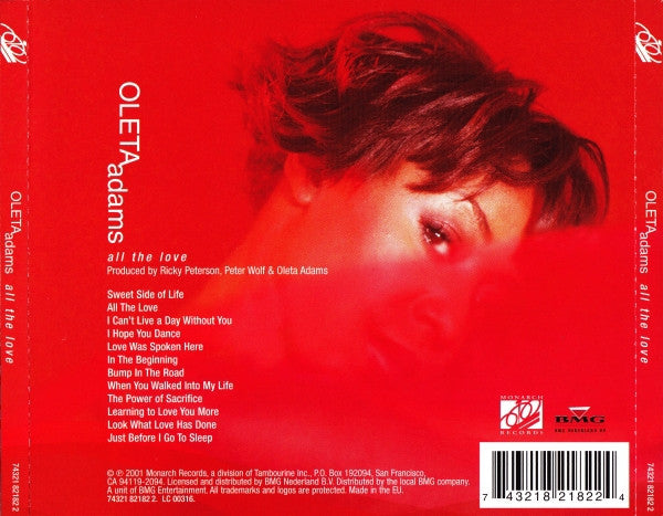 Oleta Adams : All The Love (CD, Album)