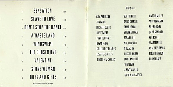 Bryan Ferry : Boys And Girls (CD, Album)