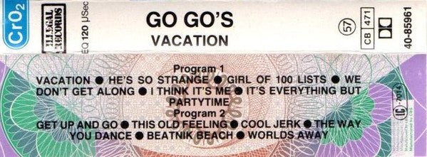 Go-Go's : Vacation (Cass, Album)