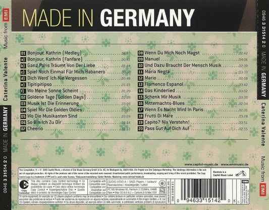 Caterina Valente : Made In Germany (CD, Comp, Copy Prot., RM)