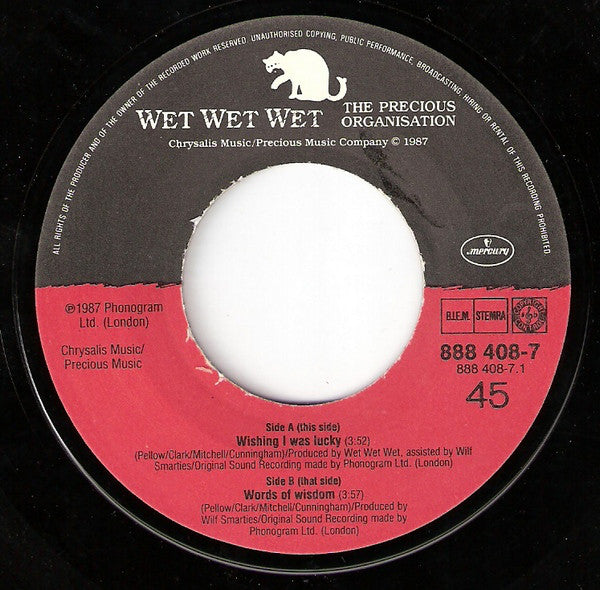 Wet Wet Wet : Wishing I Was Lucky (7", Single)