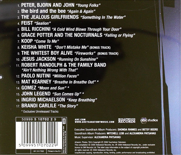 Various : Grey's Anatomy -  Original Soundtrack 3 (CD, Comp, RP)