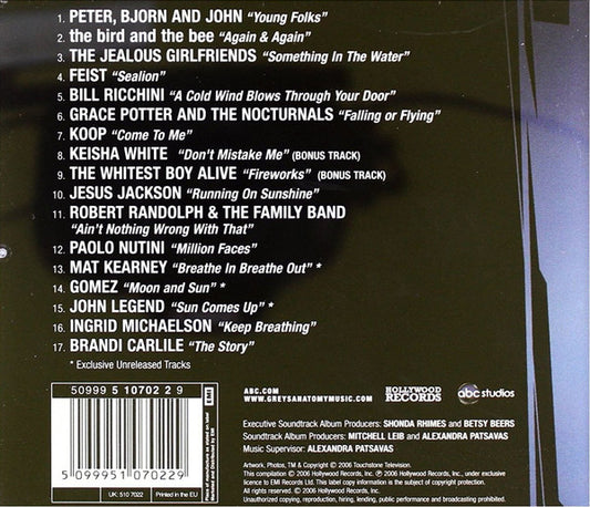 Various : Grey's Anatomy -  Original Soundtrack 3 (CD, Comp, RP)