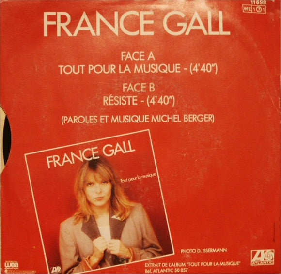 France Gall : Tout Pour La Musique / Résiste (7", Single)