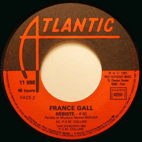 France Gall : Tout Pour La Musique / Résiste (7", Single)