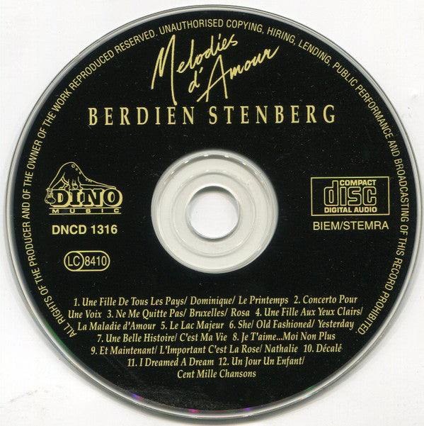 Berdien Stenberg : Melodies D'Amour (CD, Album)