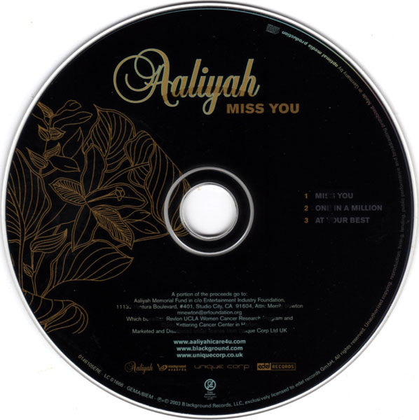 Aaliyah : Miss You (CD, Maxi, Copy Prot.)