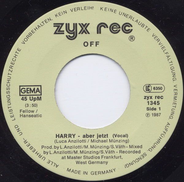 Off : Harry...Aber Jetzt. (7", Single)