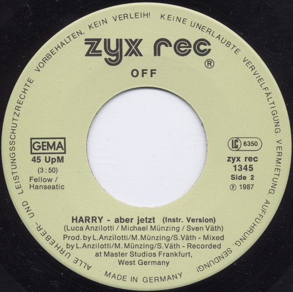 Off : Harry...Aber Jetzt. (7", Single)