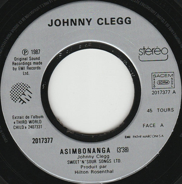 Johnny Clegg & Savuka : Asimbonanga (7", Single)