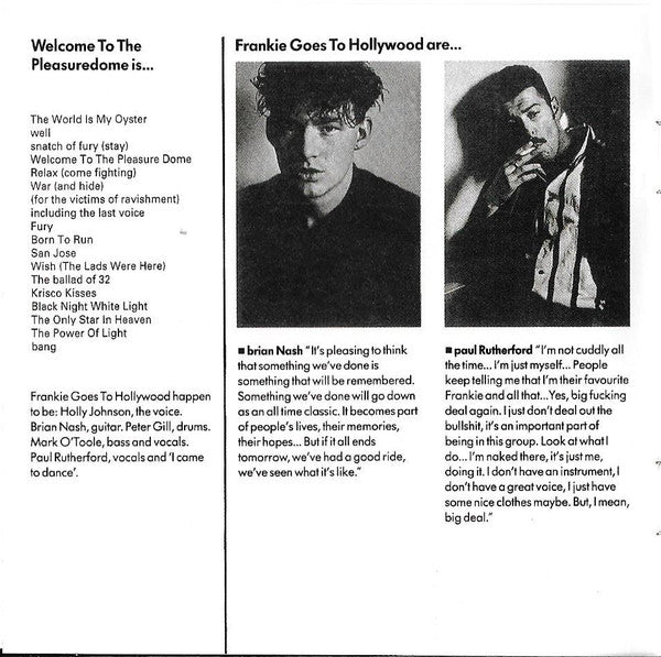 Frankie Goes To Hollywood : Welcome To The Pleasuredome (CD, Album, RE)