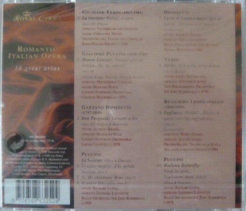 Various : Romantic Italian Opera (CD, Comp)