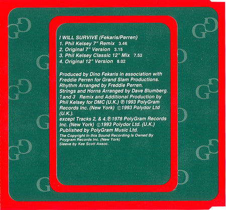 Gloria Gaynor : I Will Survive (Phil Kelsey Remix) (CD, Maxi)