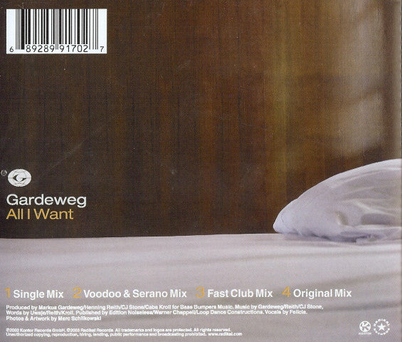 Markus Gardeweg : All I Want (CD, Maxi)