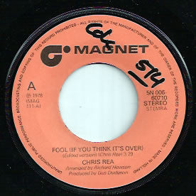 Chris Rea : Fool (If You Think It's Over) (7",Single,45 RPM)