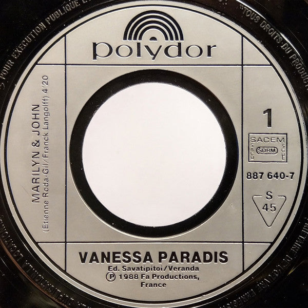Vanessa Paradis : Marilyn & John (7", Single)