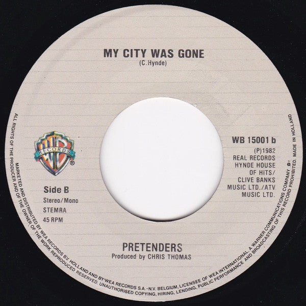 The Pretenders : Back On The Chain Gang (7", Single)