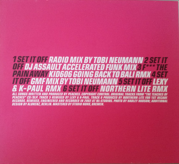 Peaches : Set It Off (CD, Single)