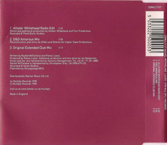 Rachel McFarlane : Lover (CD, Single)
