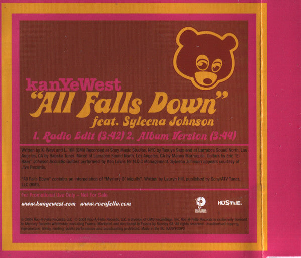 Kanye West Featuring Syleena Johnson : All Falls Down (CD, Single, Promo)